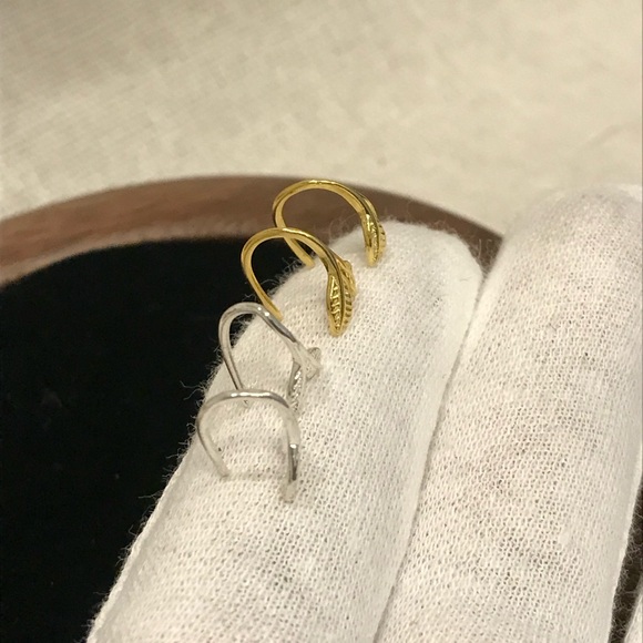 Leaf Earrings,Leaf Hoop Earrings cute Hoop Earrings 925 Sterling Silver Earrings - Picture 9 of 11